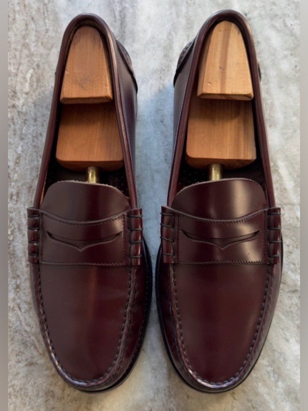 Prada Brushed Leather Loafers 12 US/ Prada Sz 9 US Penny Shiny Classic